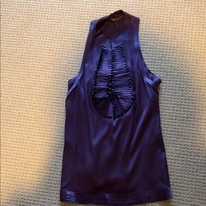 BCBG Deep Purple Sleeveless Blouse